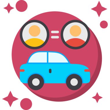 Taksiyle. Web simgesi basit illüstrasyon