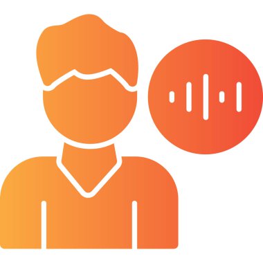 Mikrofonlu bir adamın vektör çizimi