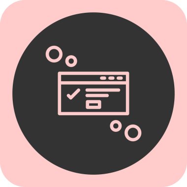 Web sayfası simgesi soyut bir grupta izole edildi