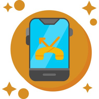 Cep telefonu simgesi, vektör illüstrasyonu