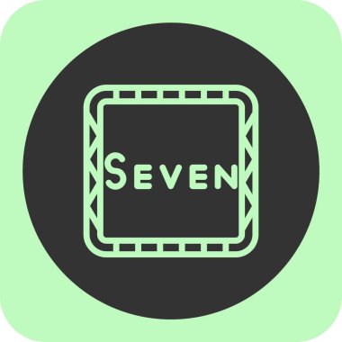 yedi sekiz işaret simgesi, vektör illüstrasyonu