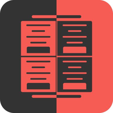 sunucu vektörü düz renk simgesi