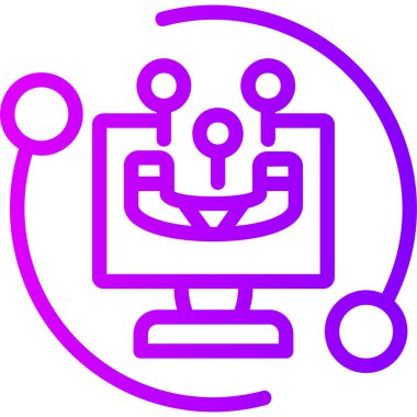 robot. Web simgesi basit illüstrasyon