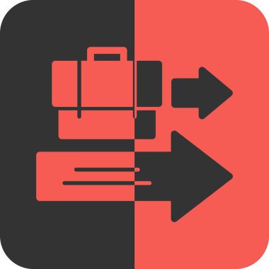 Evrak çantası ikonu, vektör illüstrasyonu. düz tasarım biçimi