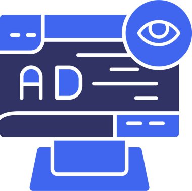 reklam reklam ikonu doldurulmuş ana hatları biçiminde