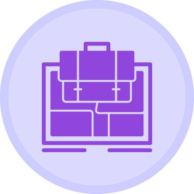 Çanta. Web simgesi basit illüstrasyon