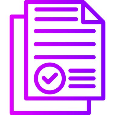 belge simgesi vektör illüstrasyonu