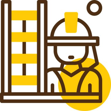 İnşaat sektöründe kutsal kişilerin resmi, vektör çizim