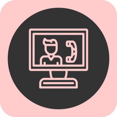 Bir bilgisayar simgesinin vektör illüstrasyonu