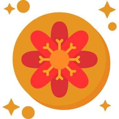 çiçek simgesi vektör illüstrasyonu