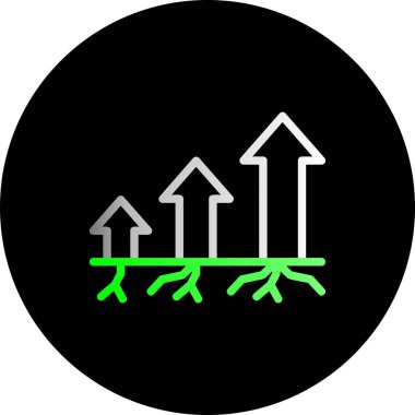 büyüme simgesi, vektör illüstrasyon tasarımı