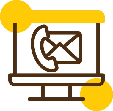 Dizüstü bilgisayarlı mesaj. Web simgesi basit tasarım