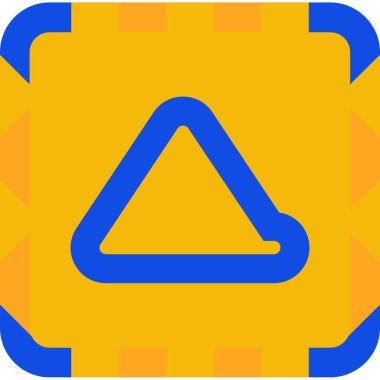 Üçgen simgesinin vektör illüstrasyonu