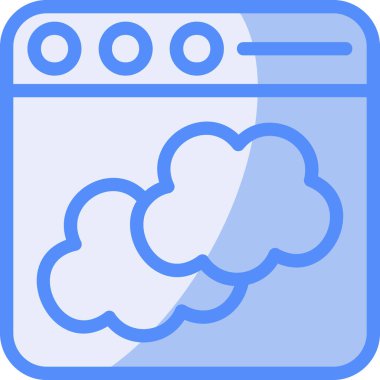 Bulut. Web simgesi basit illüstrasyon