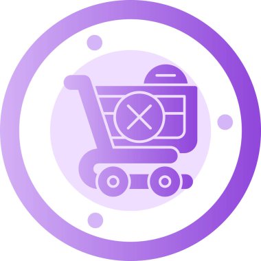 Alışveriş Sepeti simgesini, basit vektör çizim