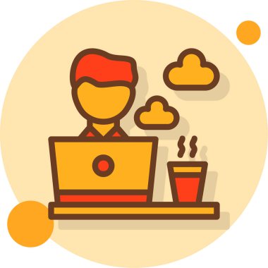 Çevrimiçi pazarlama düz simgesi