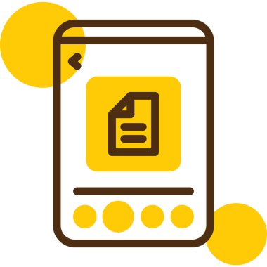 Belge. Web simgesi basit illüstrasyon