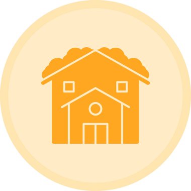 Bina. Web simgesi basit illüstrasyon