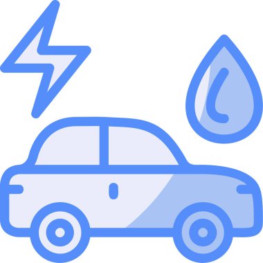 araba elektrikli araba simgesi taslak biçimi