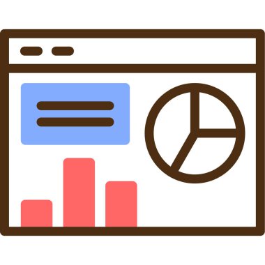 Web tasarım simgesi, basit vektör illüstrasyonu