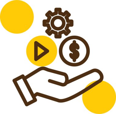 para yönetimi simgesi, vektör illüstrasyonu