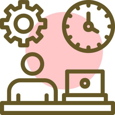 dişli simgesi, vektör çizimi