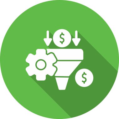 finansal huni düz vektör simgesi