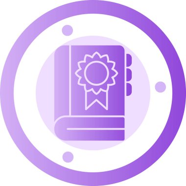 Sertifika ikonu vektör illüstrasyonu