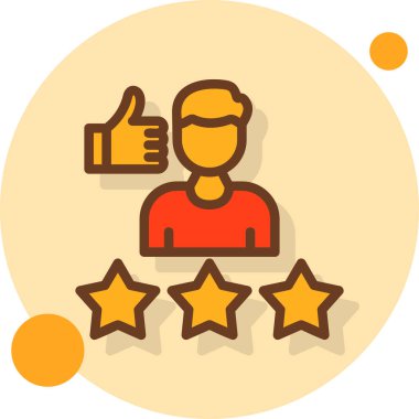 Düz vektördeki derecelendirme geribildirim simgesi