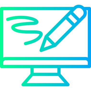 Bilgisayar. Web simgesi basit illüstrasyon