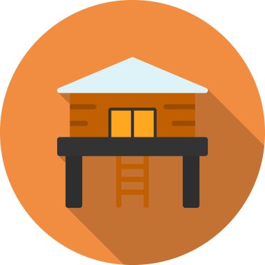 Bir ev simgesinin vektör illüstrasyonu