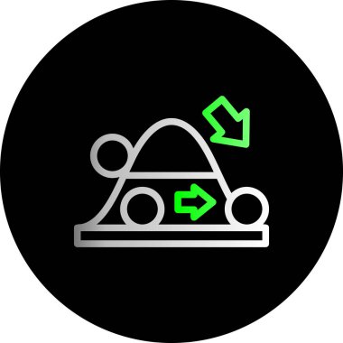 Bir araba simgesinin vektör illüstrasyonu