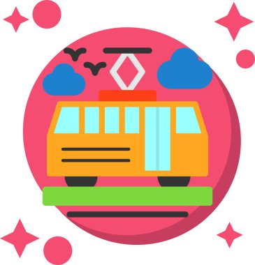 tren simgesi vektör illüstrasyonu