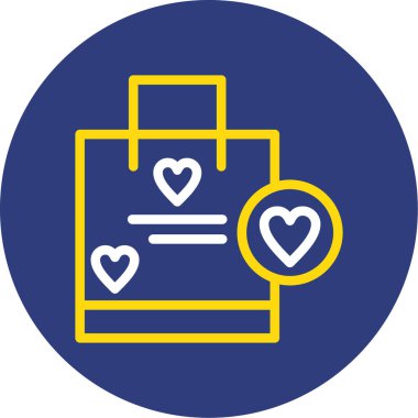 kalp ikonu, modern tasarım illüstrasyonu