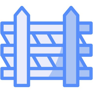 inşaat çiti simgesi, vektör illüstrasyonu