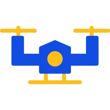 Kameralı uçan bir dron. vektör illüstrasyonu