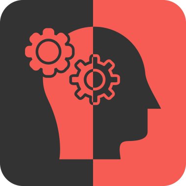 beyin ikonu vektör illüstrasyonu