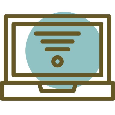 bir ekran simgesi olan dizüstü bilgisayar, vektör illüstrasyonu