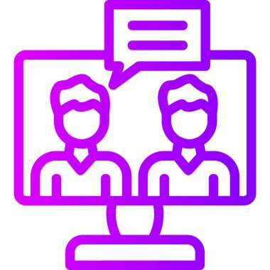 Konferans. Web simgesi basit illüstrasyon