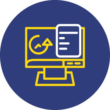 Dizüstü bilgisayar simgesinin vektör çizimi