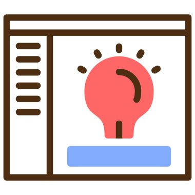 Bir fikrim var. Web simgesi basit illüstrasyon