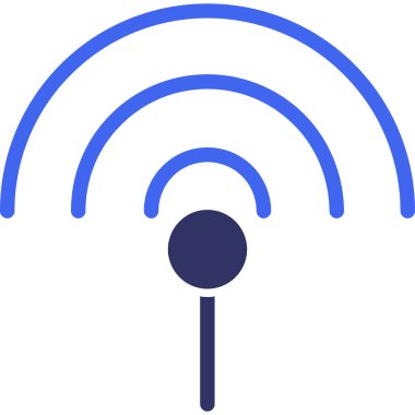 anten wifi kablosuz ağ simgesi ana hat biçiminde