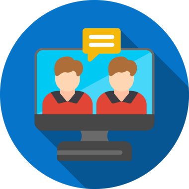 bilgisayar vektör simgesi düz illüstrasyon