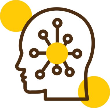 beyin ikonu vektör illüstrasyonu