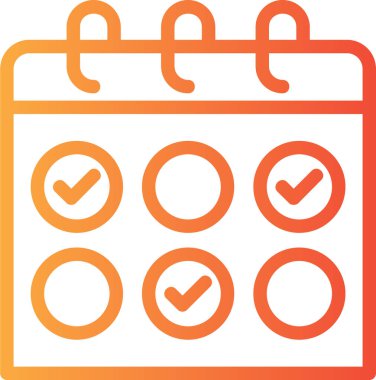 Takvim simgesi, vektör çizimi