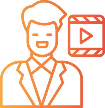 video. Web simgesi basit illüstrasyon