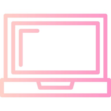 Dizüstü bilgisayar simgesi vektör çizimi