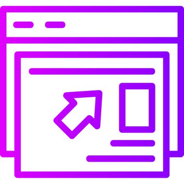 Tarayıcı. Web simgesi basit illüstrasyon