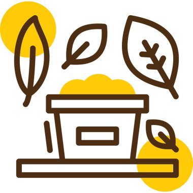 Bir bitki simgesinin vektör illüstrasyonu