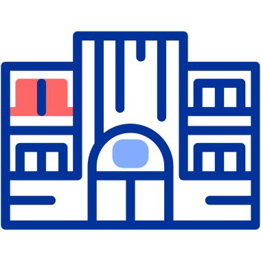 Bina inşaat simgesi - ana hatları biçiminde